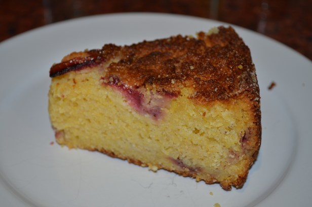 Strawberry Cornmeal Cake at Huckleberry