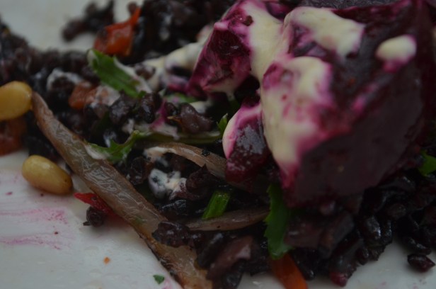 Black rice and beets at Tavern
