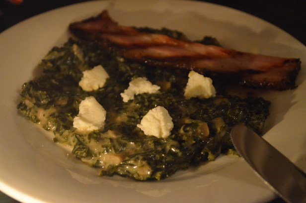 Creamed kale at The Spice Table