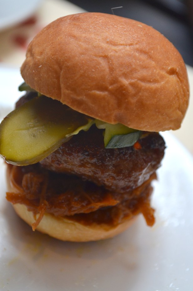 Iberico pork and foie gras burgers