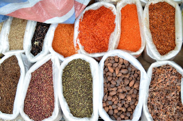House of Haos Xishuangbanna Yunnan farmers market chili peppers spices peppercorns