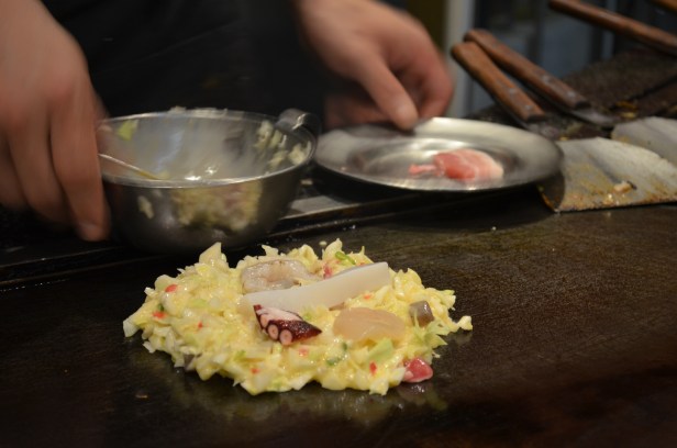 House of Haos Mizuno Okonomiyaki Osaka Japan Seafood Pancake 2