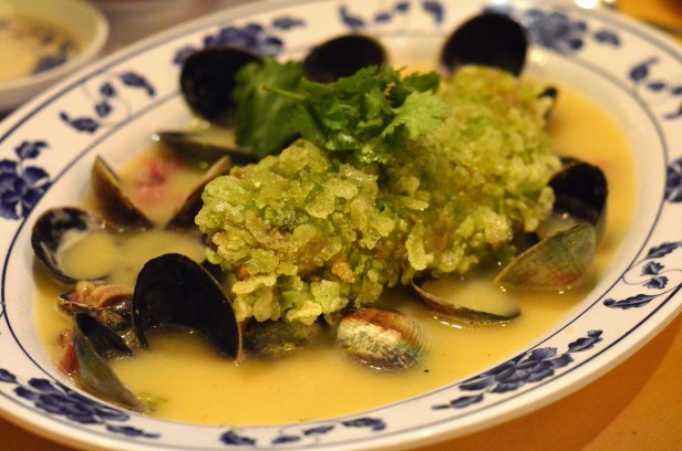 House of Haos Pig and Khao New York City Green Rice-Crusted Dorade