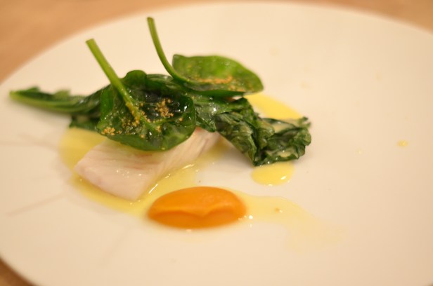 House of Haos Restaurant David Toutain Paris Cod Fish Lemon Butter Sweet Potato Puree Vanilla Saltbush Leaf