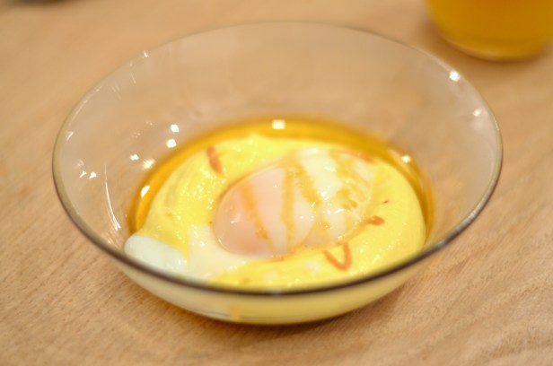 House of Haos Restaurant David Toutain Paris Egg Corn Mousse Caramel Carvi