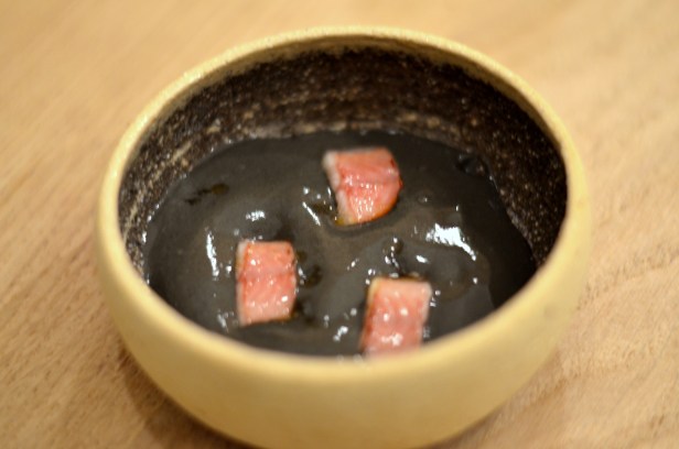 House of Haos Restaurant David Toutain Paris Smoked Fish Black Sesame Mousse