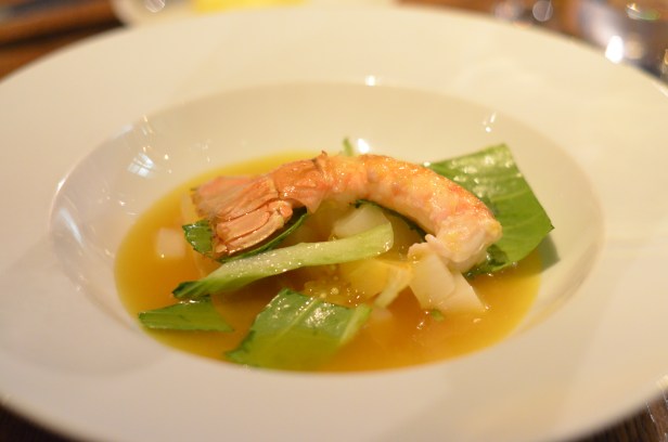 House of Haos Spring Restaurant Paris Langoustine Bok Choy Tapioca Pearls