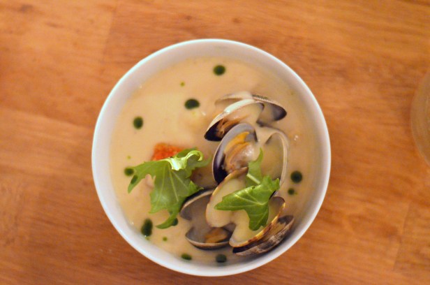House of Haos Verjus Paris France Clams Artichoke Puree