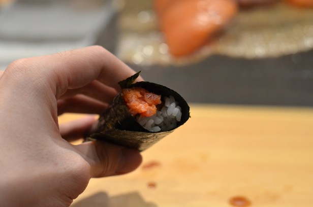 House of Haos Tanoshi Sushi Upper East Side NYC New York City Spicy Tuna Hand Roll