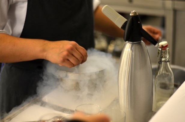 House of Haos Eleven Madison Park Flatiron NYC Tasting Menu Dry Ice Dessert