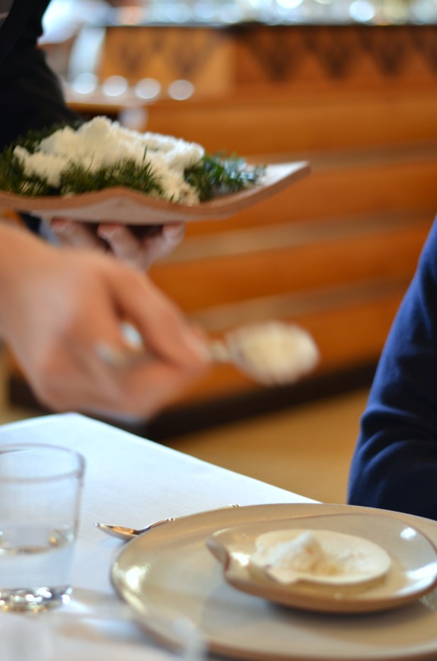 House of Haos Eleven Madison Park Flatiron NYC Tasting Menu Scallop Apple Pine Water Chestnut 3