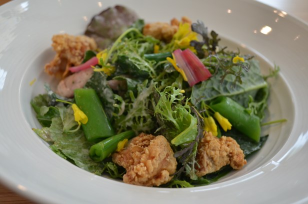 House of Haos Untitled Whitney Meatpacking NYC Fried Chicken Salad Snap Peas Kale